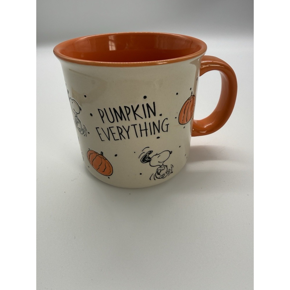 Peanuts‎ Snoopy Pumpkin Everything Fall Autumn 21 oz  Large Coffee Cup Mug Cute - Picture 3 of 7